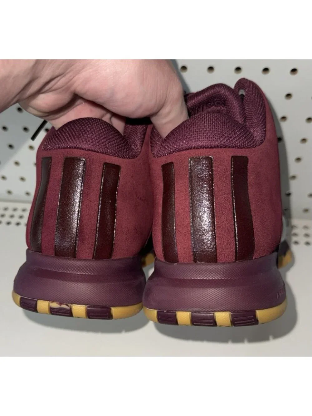 Adidas J Wall 2 Maroon Mens Suede Athletic Basketball Shoes Size 12 B39529